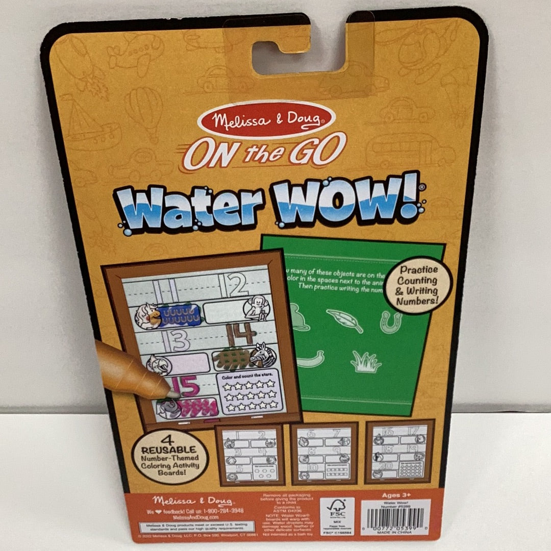 Number Water-Reveal Pad