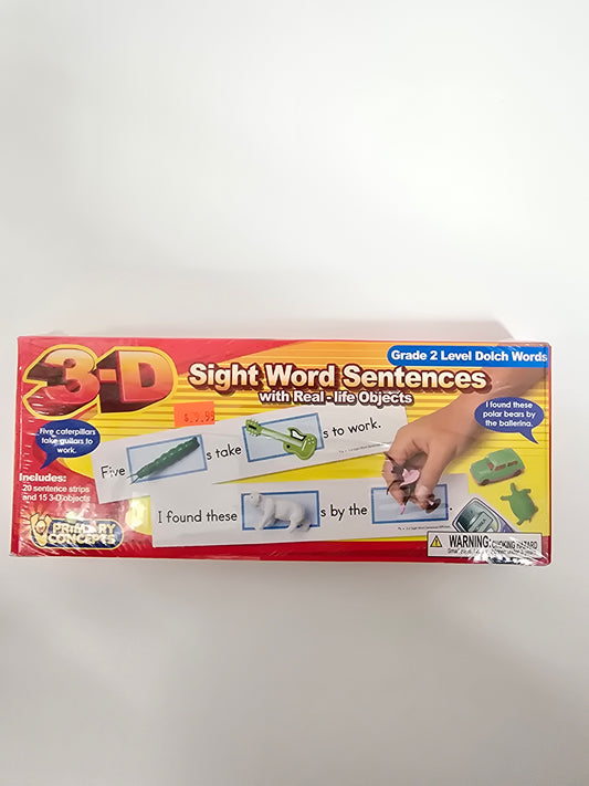 3-D Sight Word Sentences With Real Objects Grade 2