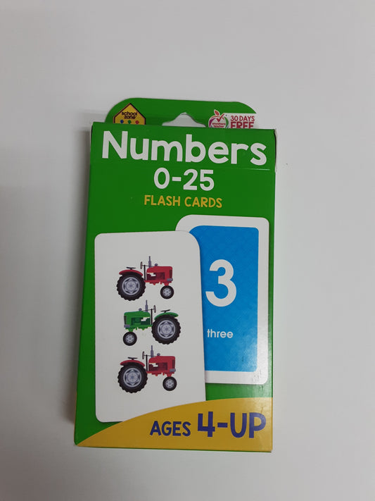 Number Flashcards 0-25