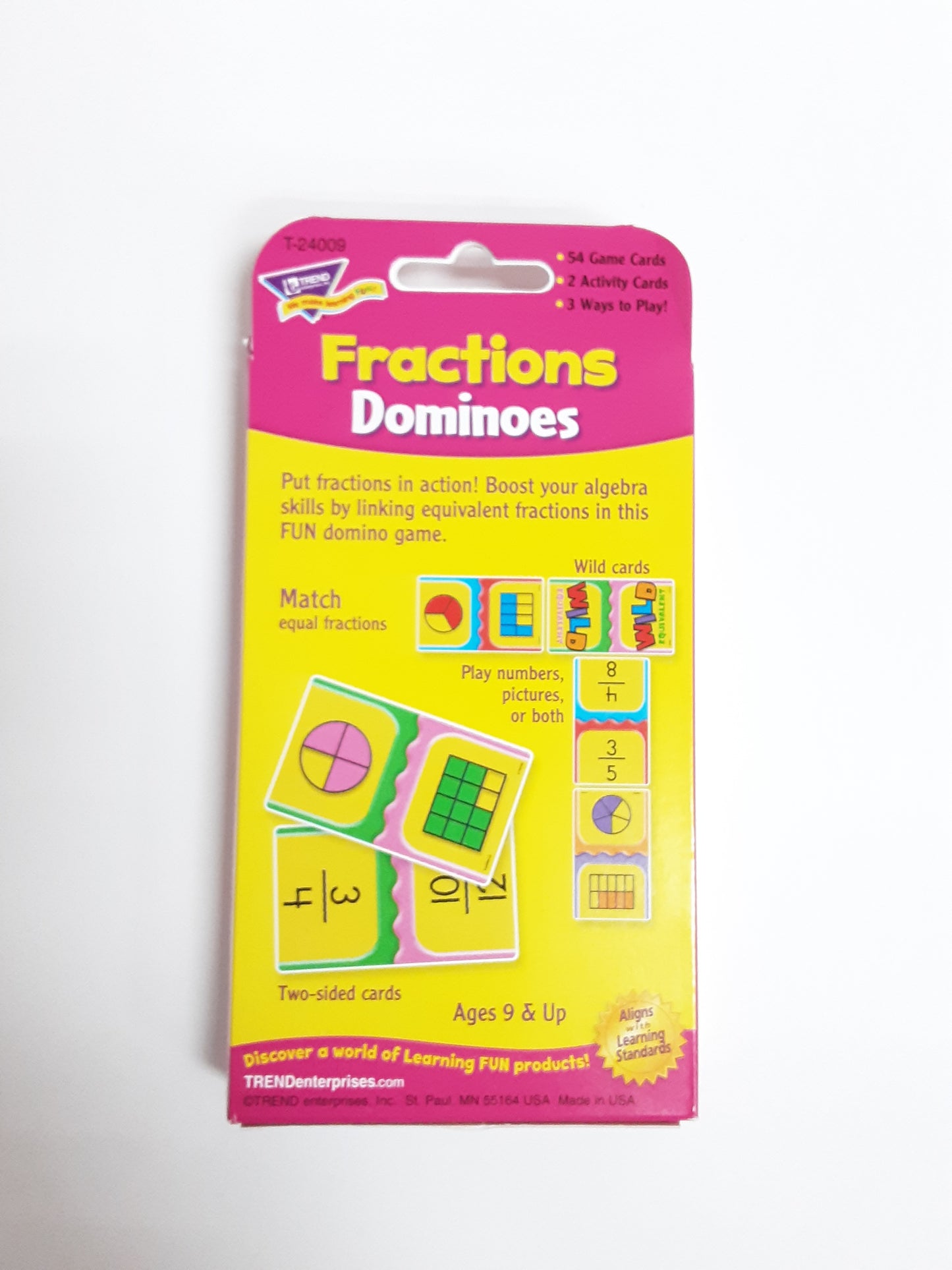 Fraction Domino flashcards