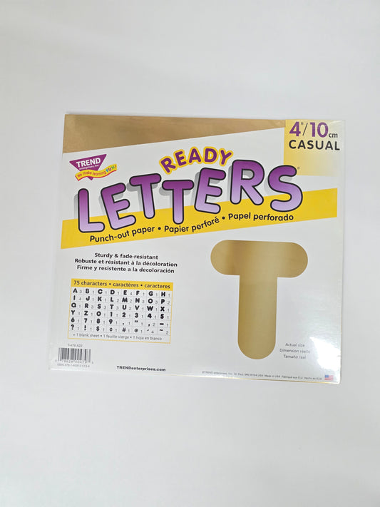 Ready Letters Gold 4"