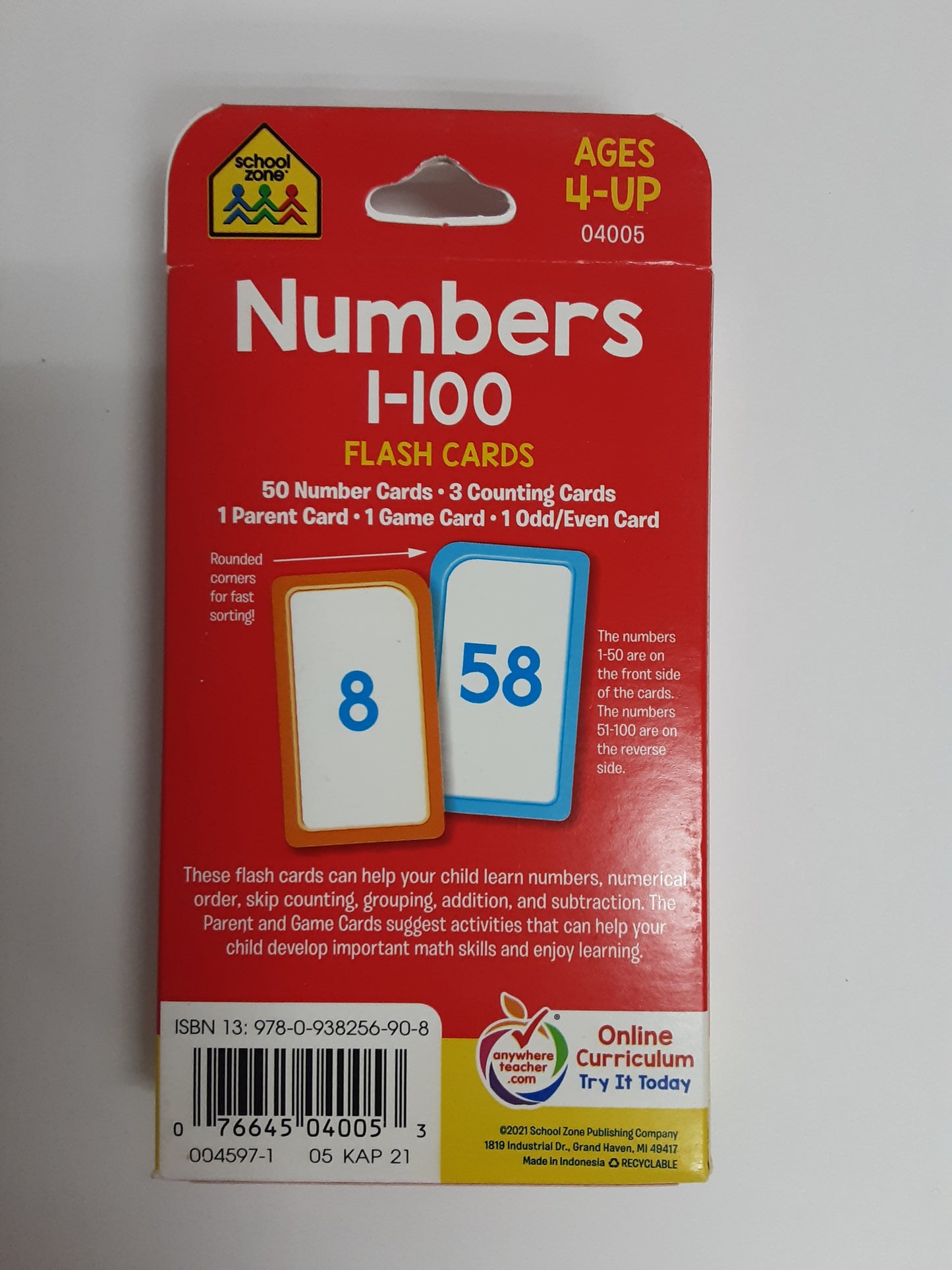 Number Flashcards 1-100