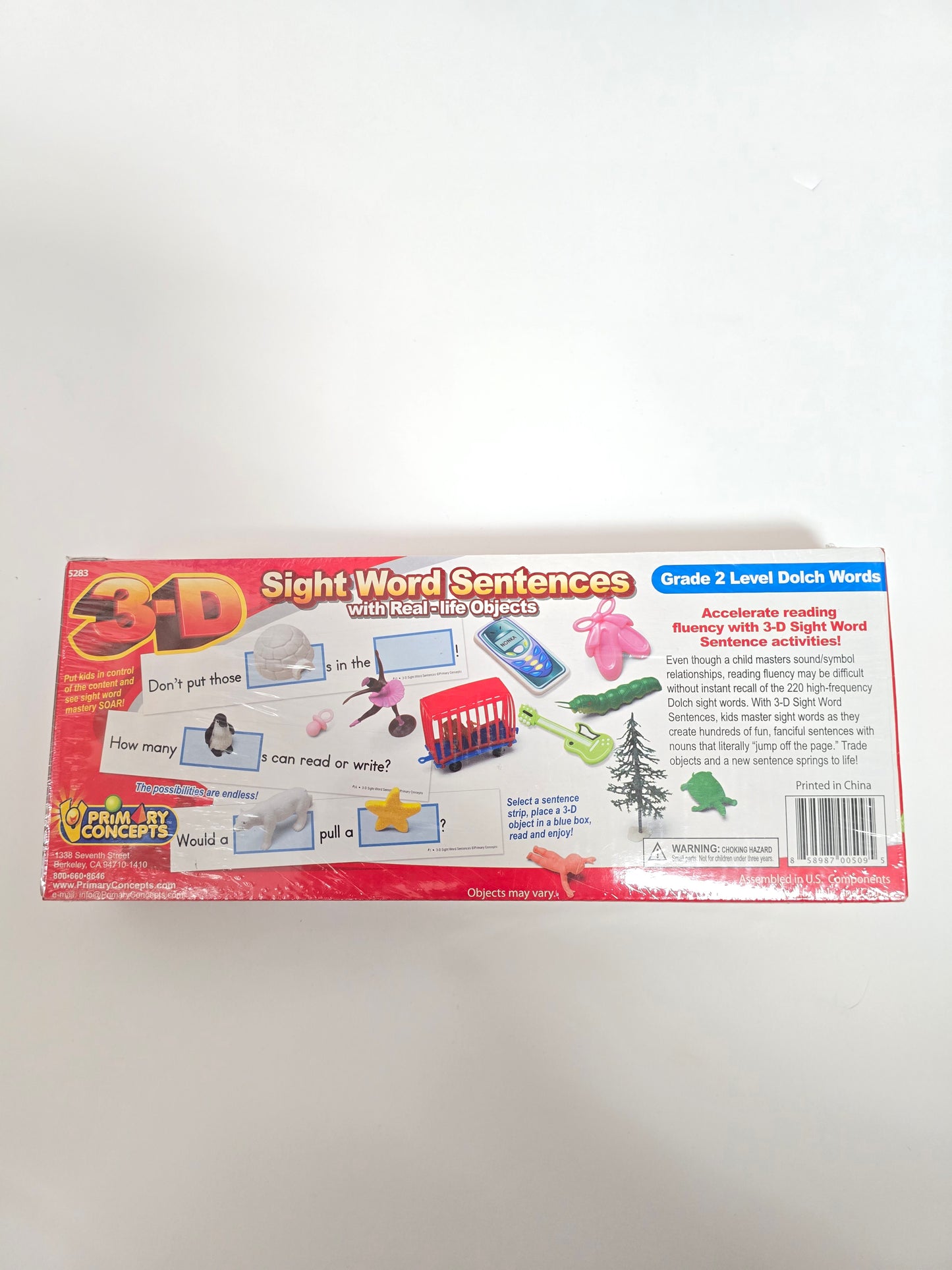 3-D Sight Word Sentences With Real Objects Grade 2