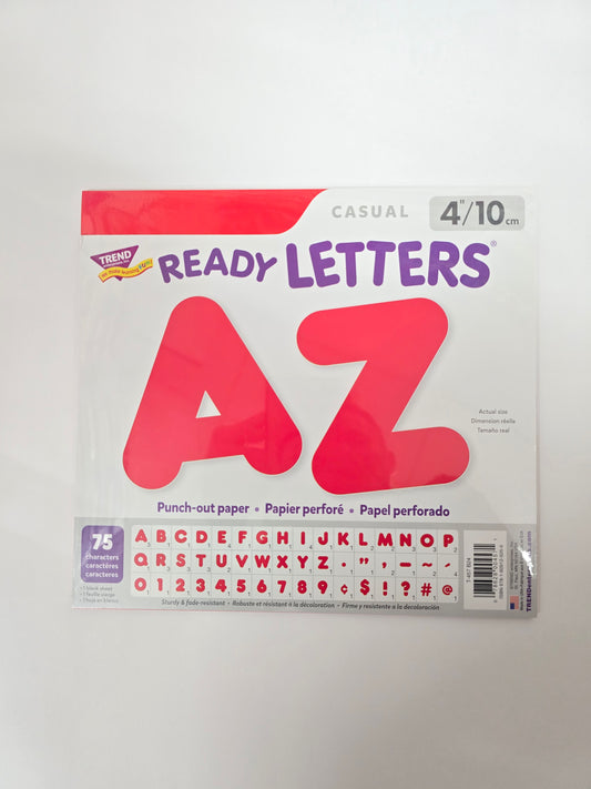Ready Letters Red Upper/Lower Case