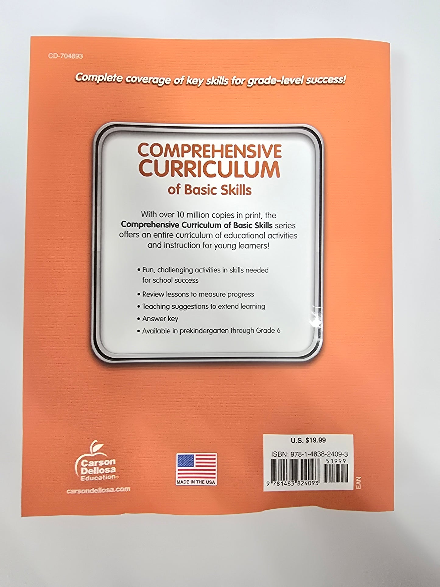 Comprehensive Curriculum Of Basic Skills Grade Kindergarten