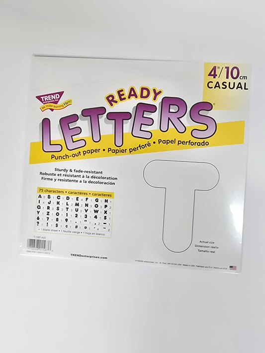 Ready Letters White 4"