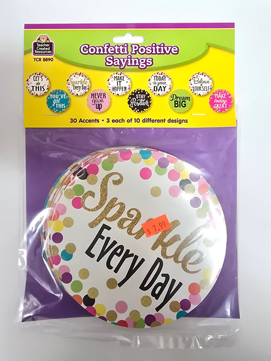 Confetti Positive Sayings Accents