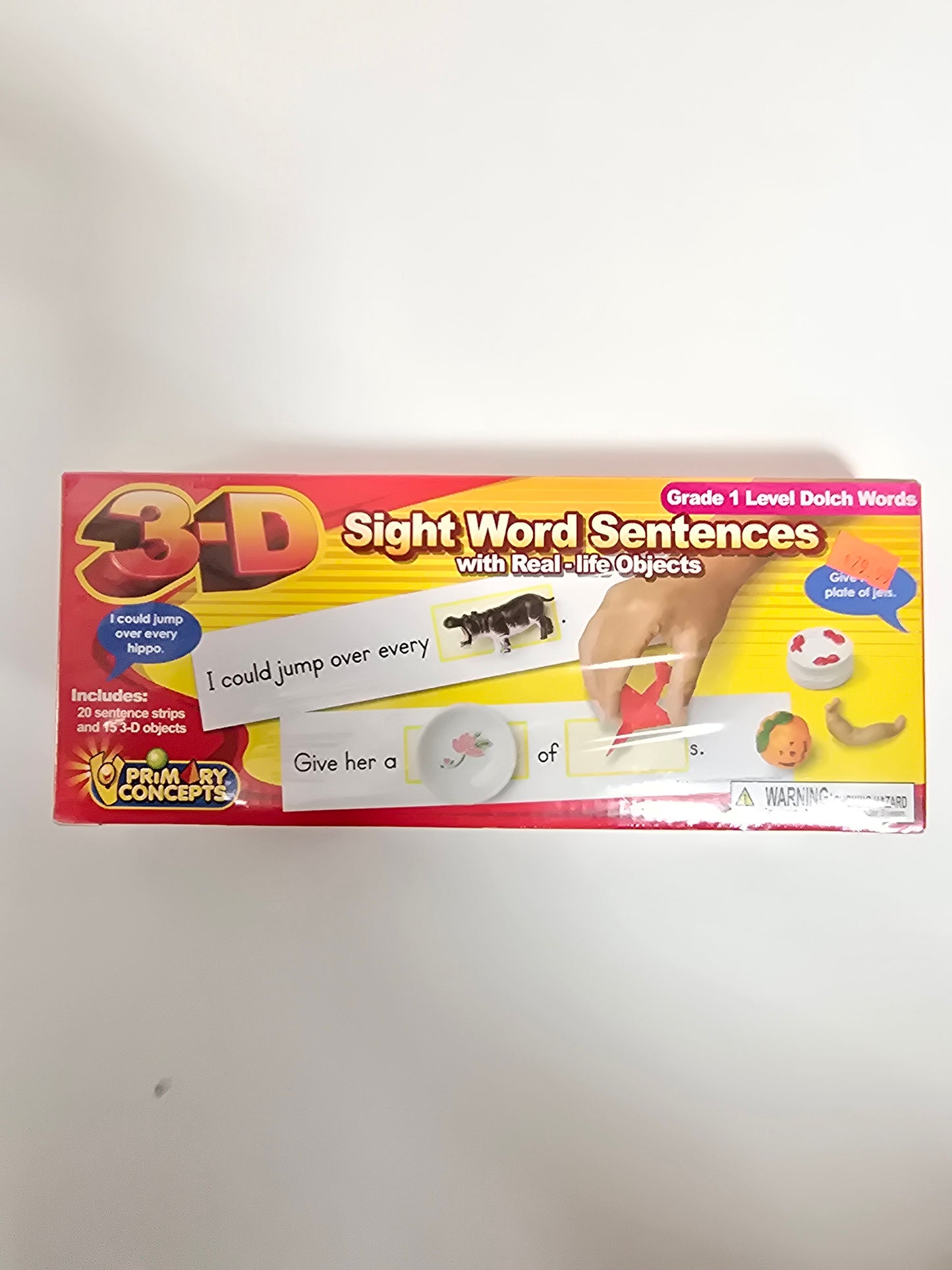 3-D Sight Word Sentences With Real Objects Grade 1