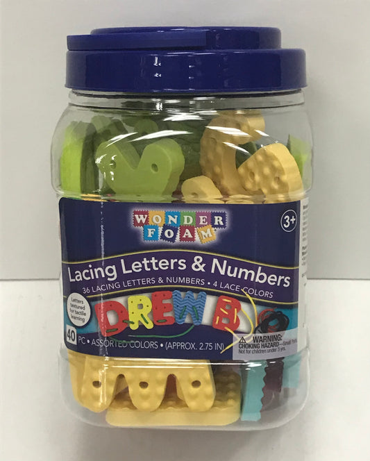 Wonder Foam- Lacing Letters and Numbers