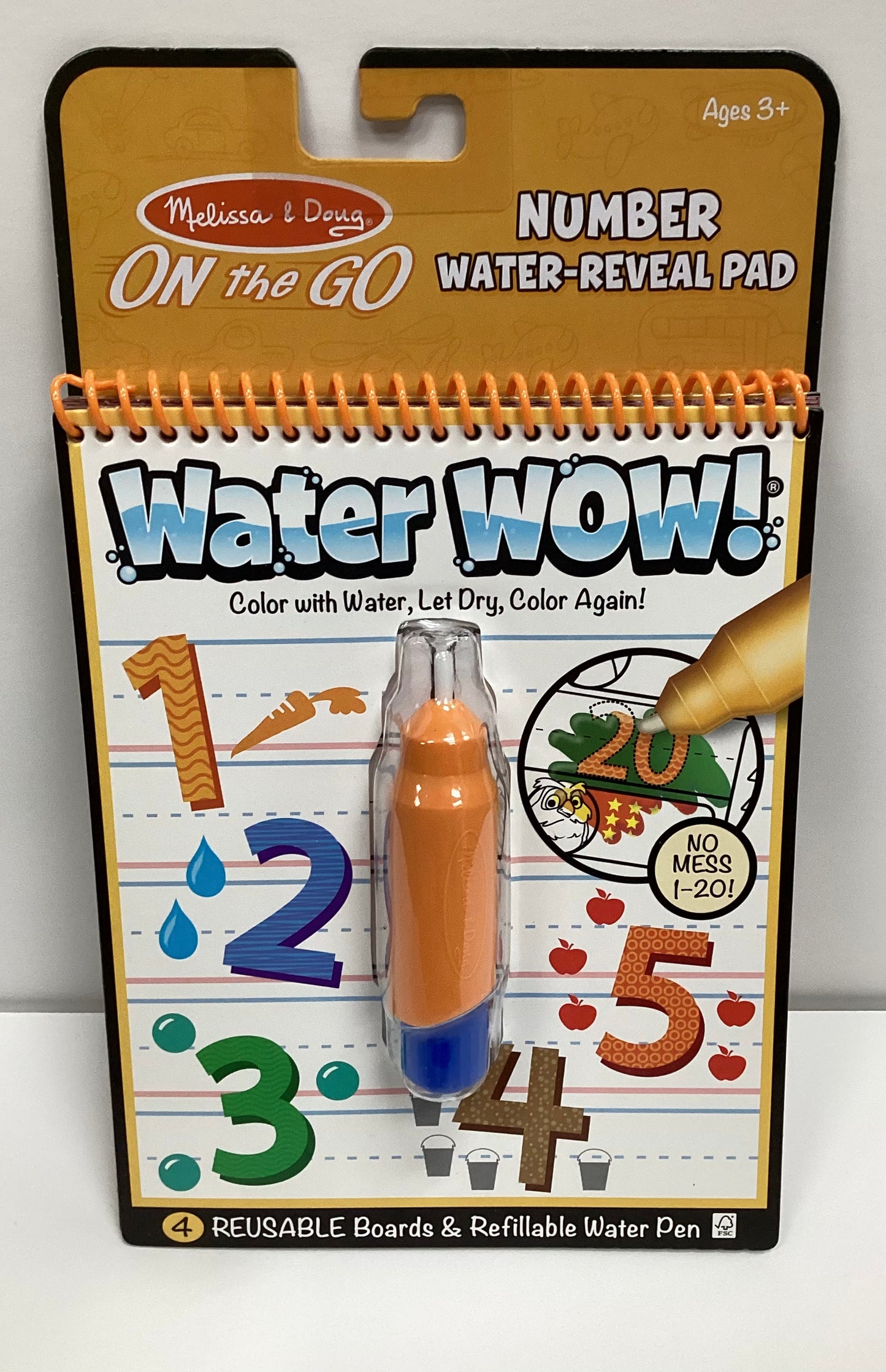 Number Water-Reveal Pad