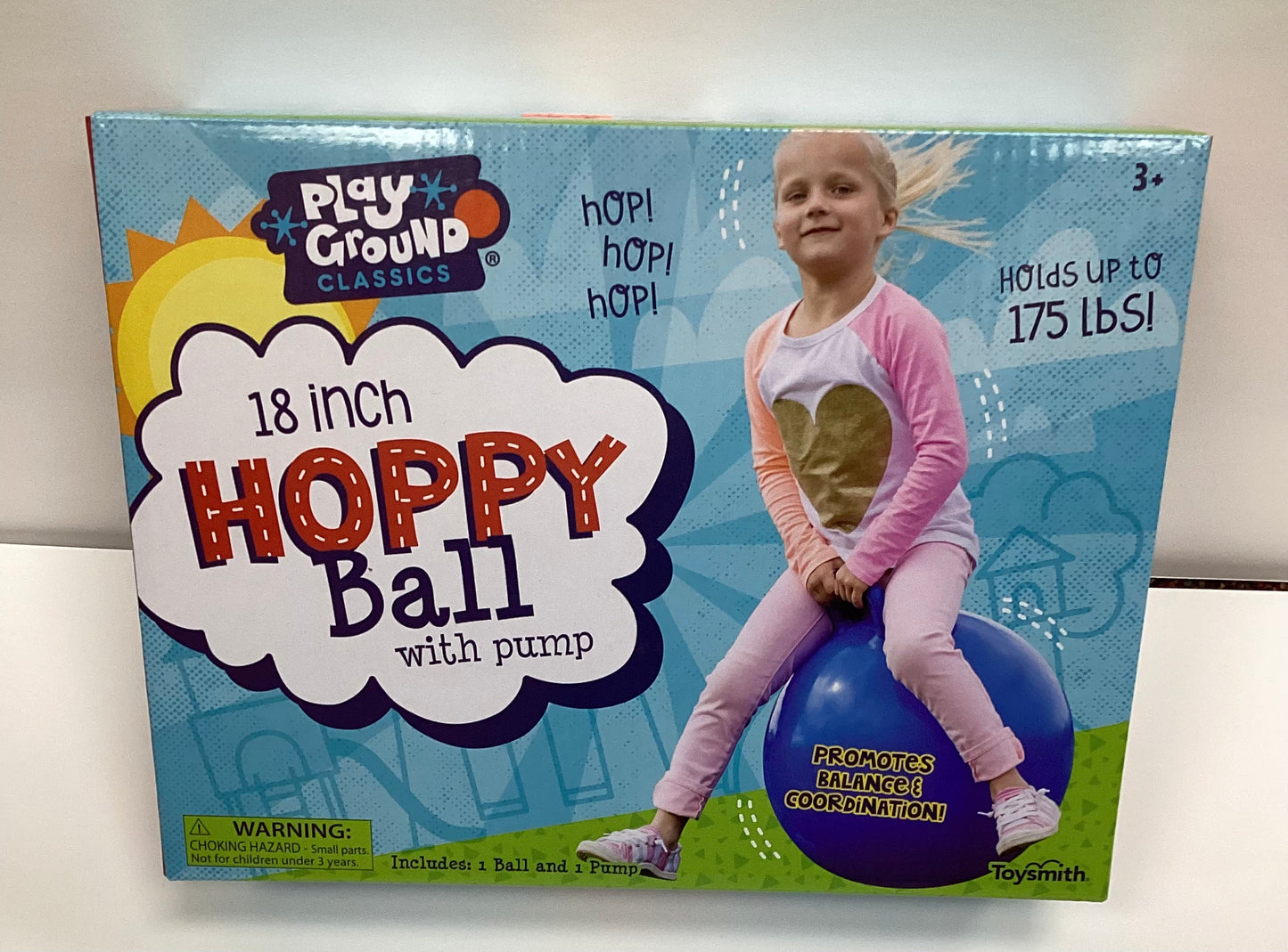 18” Hoppy Ball with pump (assorted colors)