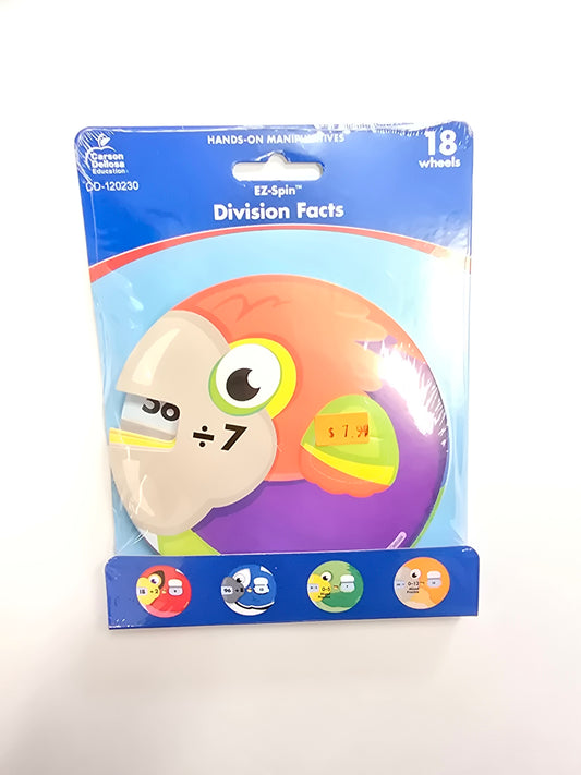 EZ-Spin Hands On Manipulatives. Division Facts. 18pcs
