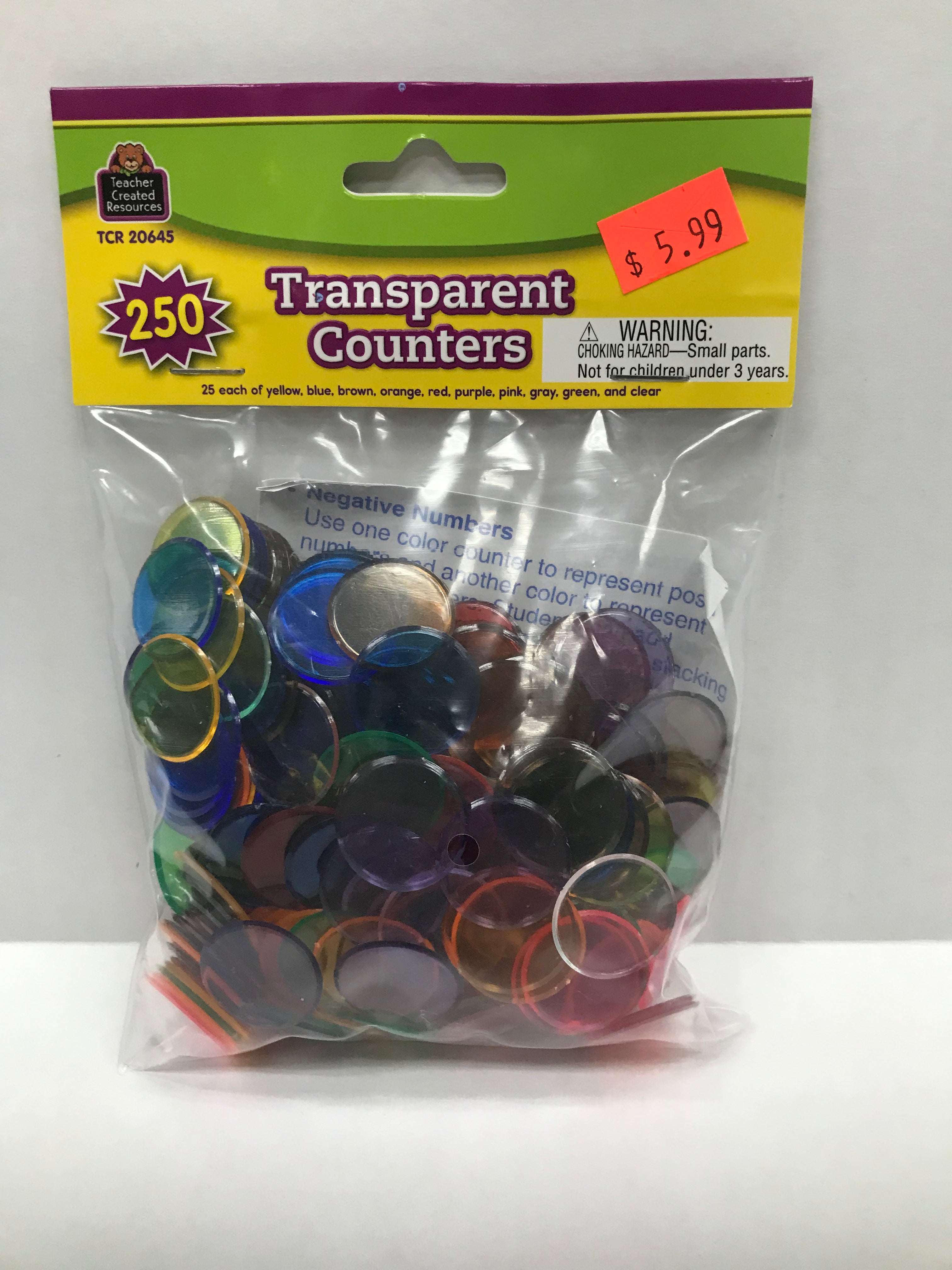 Transparent Counters 250ct – Teachers Choice Plus